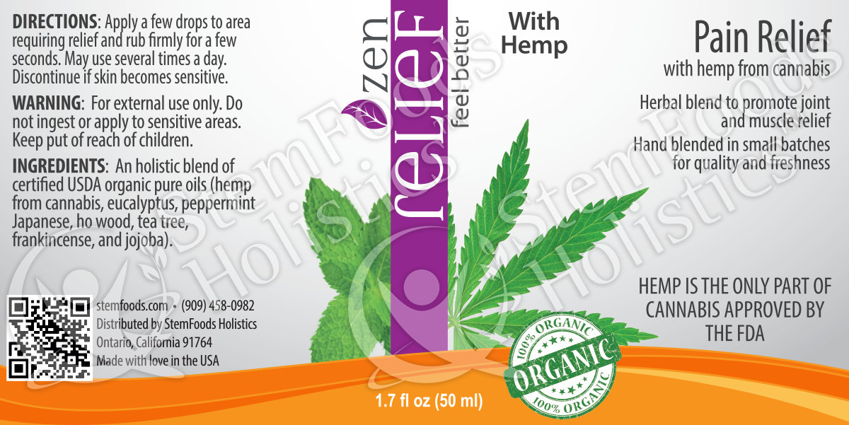 ZenRelief label